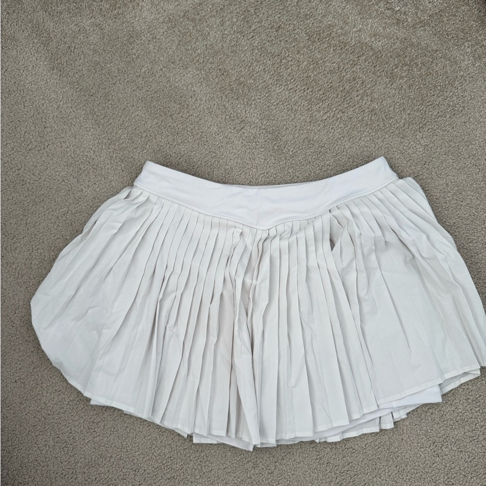 Bad Birdie White Pleated Tennis Skirt